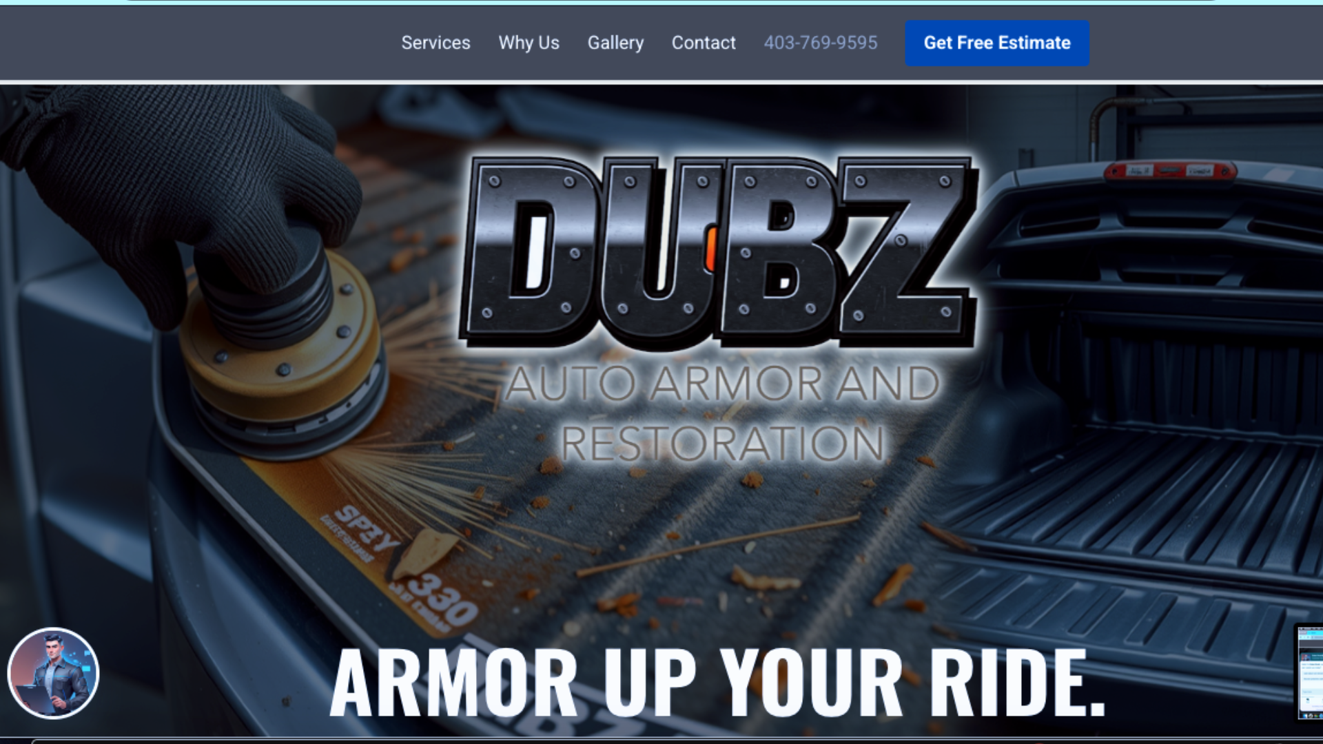 Dubz Auto Armor Website Screenshot 1